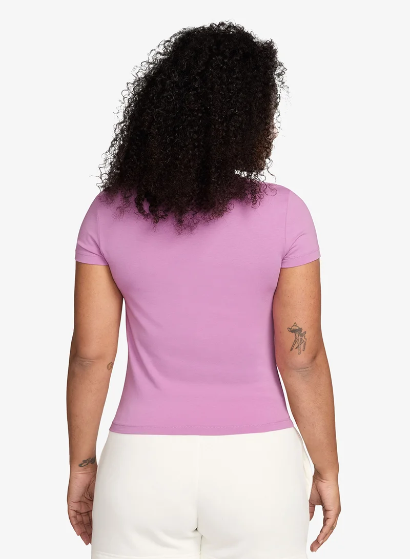 نايكي بلوزة قصيرة محبوكة مريحة